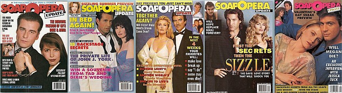 Back Issues of Soap Opera Update magazine from 1988 thru 2002
