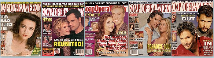 Back Issues of Soap Opera Weekly magazine from 1989 thru 2012