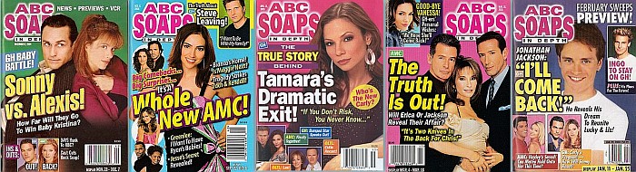 Back Issues of ABC Soaps In Depth magazine from 1997 thru 2020