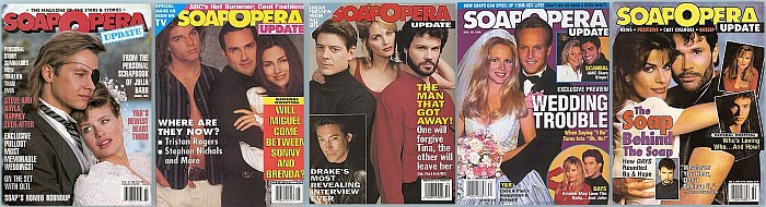 Back Issues of Soap Opera Update magazine from 1988 thru 2002