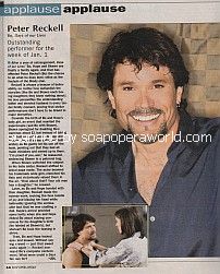 Applause, Applause for Peter Reckell of Days Of Our Lives